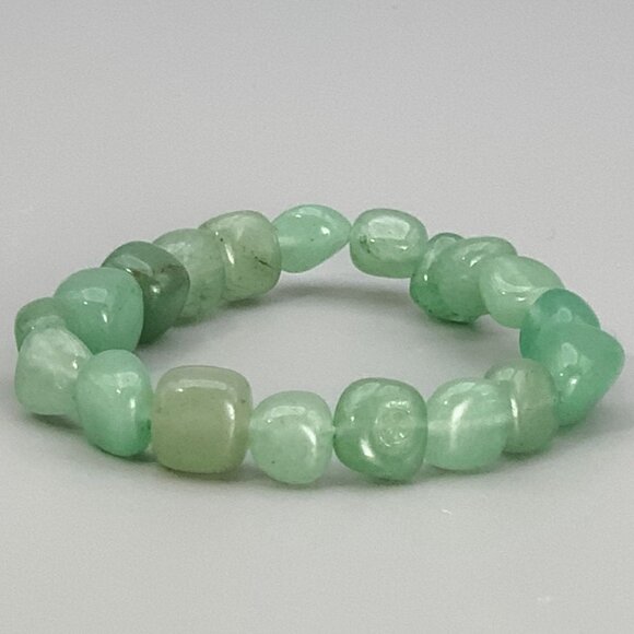 Green Aventurine Tumbled, Polished Stone Bracelet, Gift for Her - Picture 1 of 10